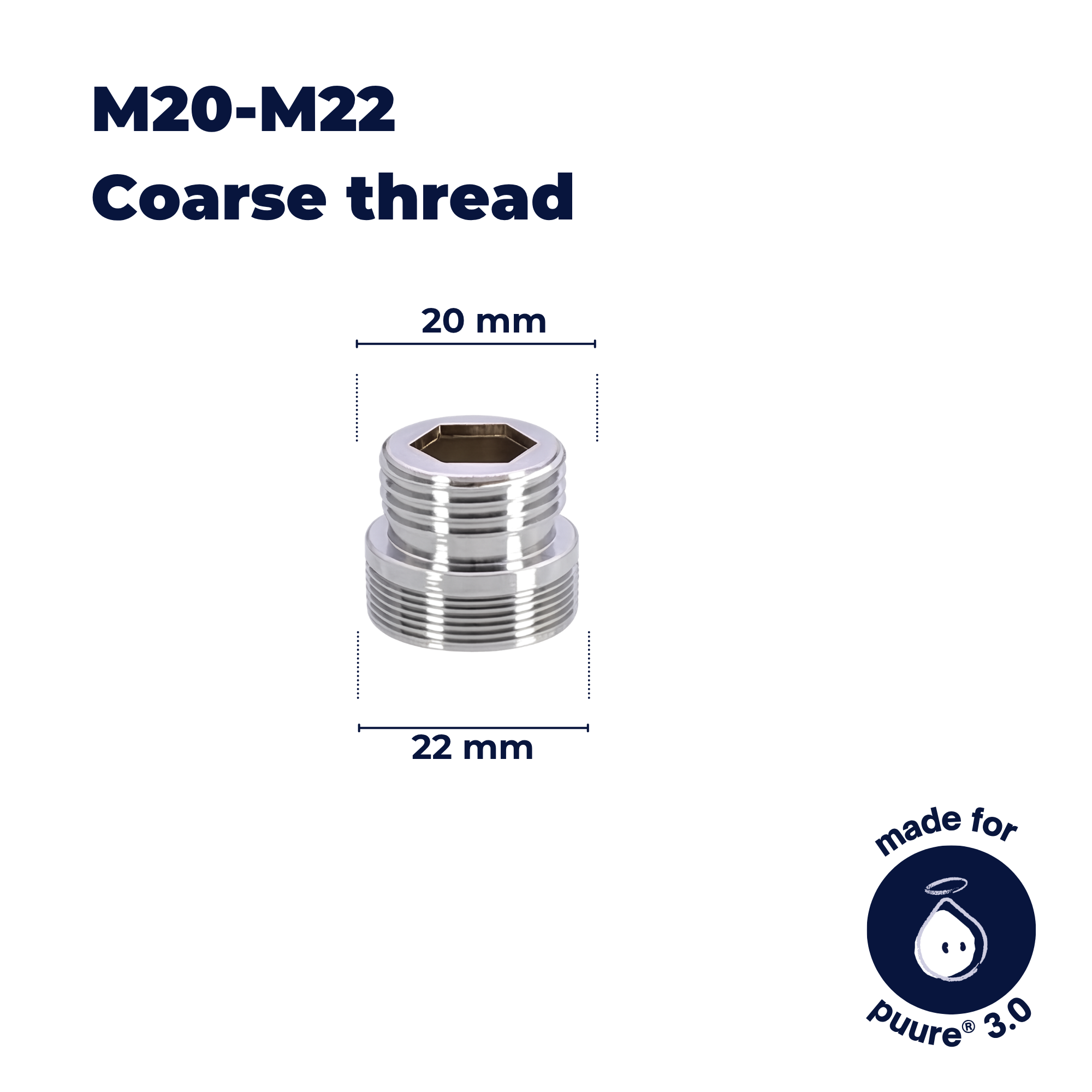 M18–M22 – Adapter do Kranów