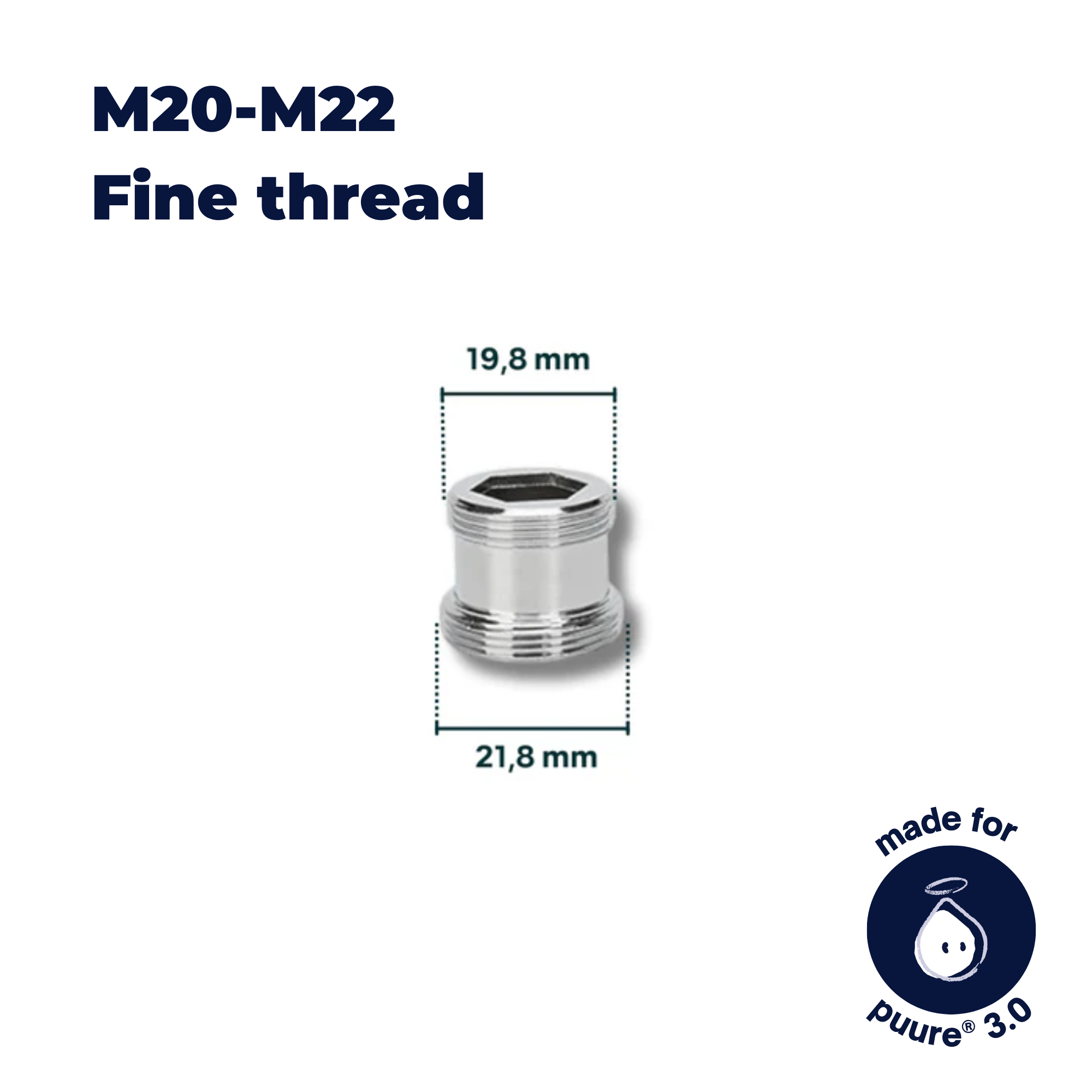 M18–M22 – Adapter do Kranów