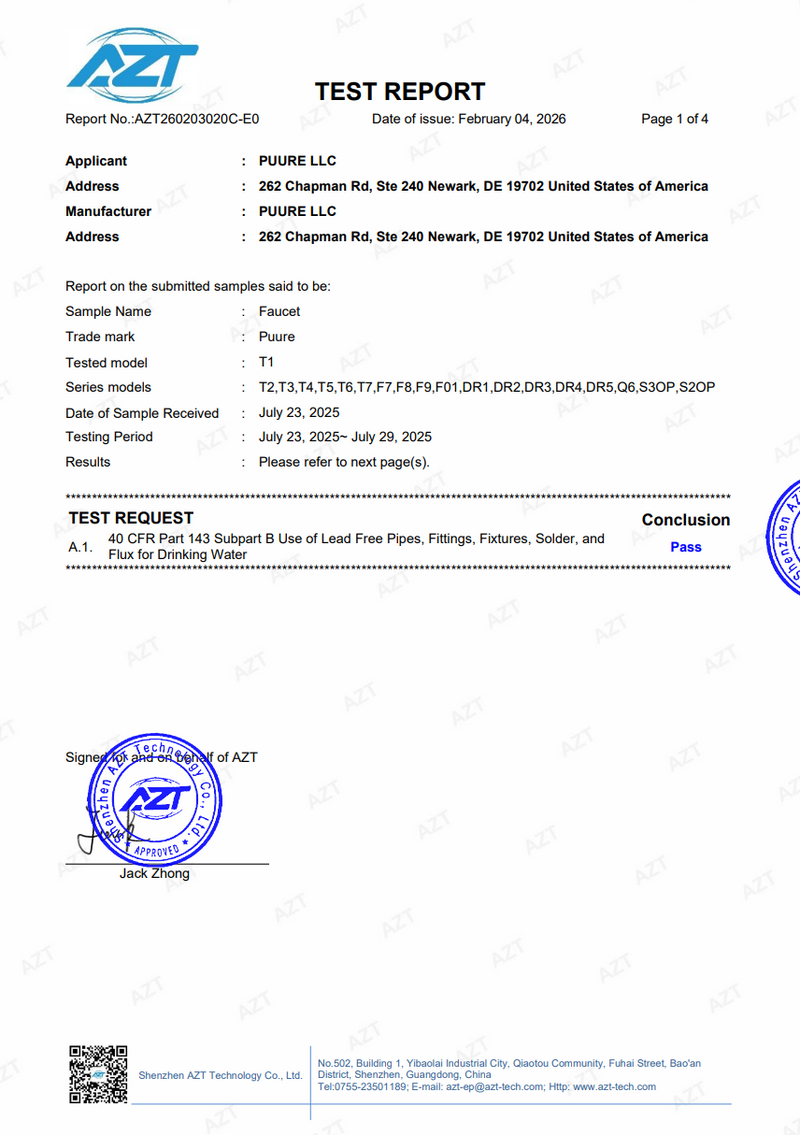 Raport zgodności bezołowiowej